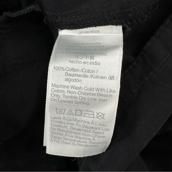 Madewell Flutter Sleeve Button-Front Mini Dress in Poplin in black Size XS - Picture 6 of 10